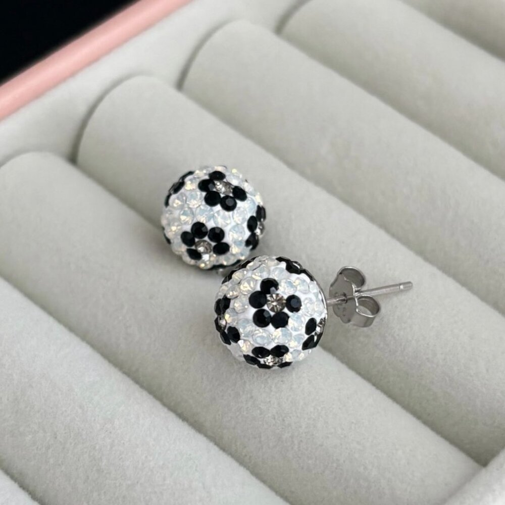 White Leopard Earrings